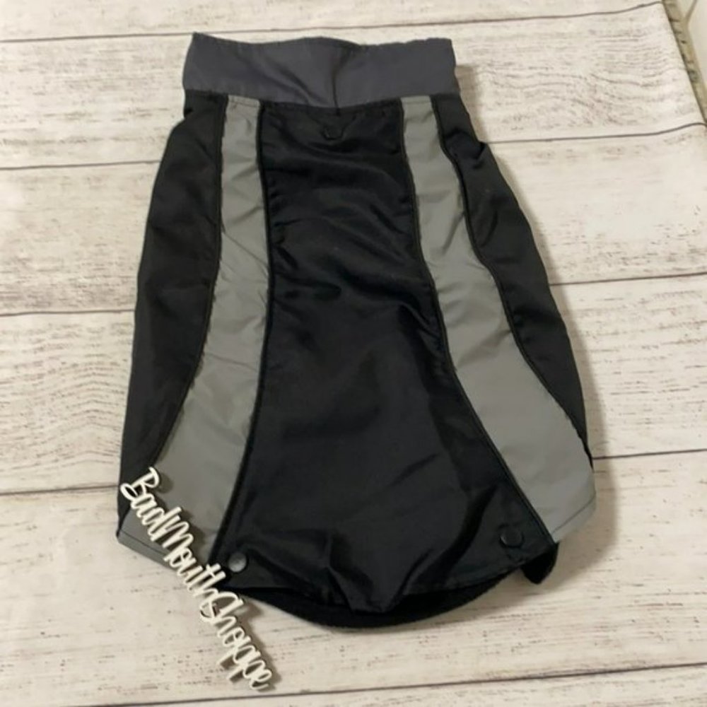 Top Paw PetSmart Black Reflective Two-In-One Fleece Dog Jacket Coat